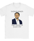 Satirisk illustration av Jimmie Åkesson med texten Ingen ananas på pizzan