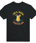 Retro illustration av en tropisk cocktail med citat – grafisk t-shirt