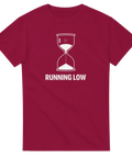 Stilren design med timglas där sanden rinner ut – t-shirt med budskap