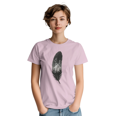 Dansande figur, text "Dancing on my own", t-shirt