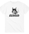 Grafisk illustration av arg vakthund med cigarr – Backflash t-shirt