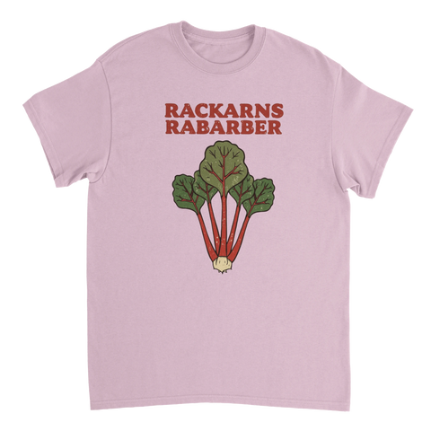 Retro motiv av en rabarberplanta med humoristisk text – grafisk t-shirt för trädgården