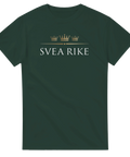 Svea Rike motiv med tre kronor i guld – mörkgrön t-shirt