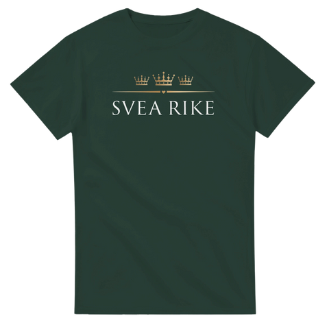 Svea Rike motiv med tre kronor i guld – mörkgrön t-shirt