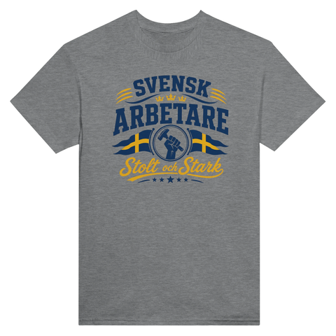 Stolt och Stark motiv med robust typografi – t-shirt för hantverkare