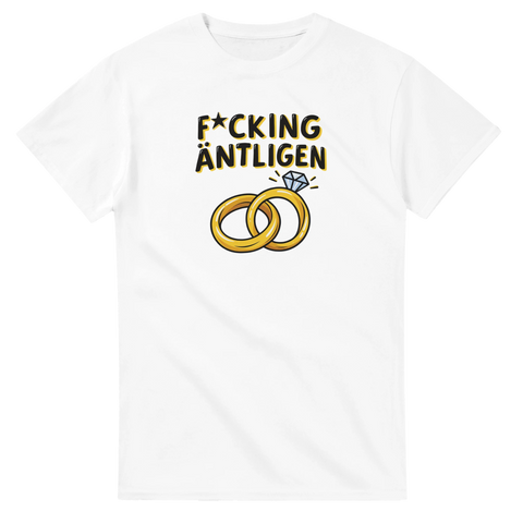 T-shirt med förlovningsringar och texten F*cking äntligen