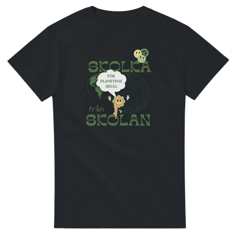ordvits t-shirt Skolka från skolan svart med illustration