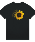 Konstnärlig illustration av en solros som löses upp – grafisk t-shirt