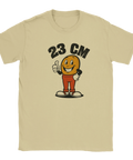 Beigefärgad t-shirt med retroinspirerat motiv och kaxig textdesign