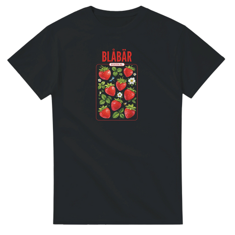 Rolig t-shirt med frukt- och bärillustration