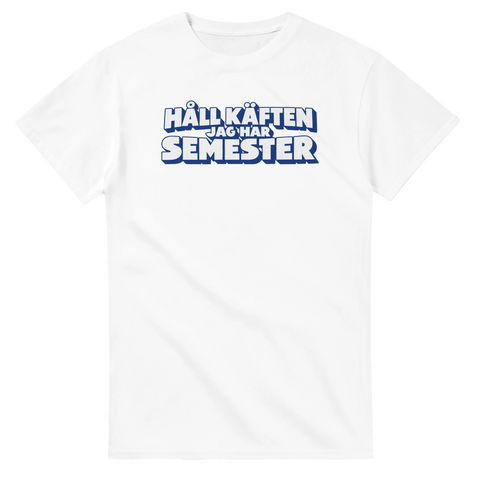Produktbild 2 av rolig t-shirt med texten Håll käften, jag har semester