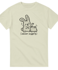 Naturvit t-shirt med en kanin och en groda med hjärta och texten Nämen snygging.