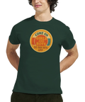 Come on girls and boys" textmotiv t-shirt vit