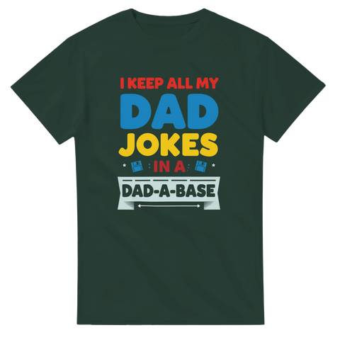Nördigt citat om dad jokes i färgstark typografi – grafisk t-shirt