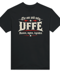 Retro citat-tryck med texten Uffe Mannen Myten Legenden – grafisk t-shirt