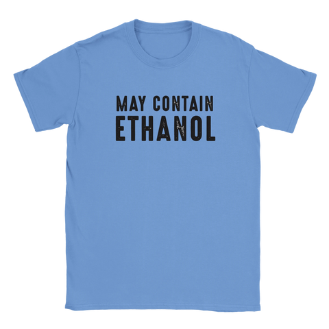 T-shirt med texten May Contain Ethanol i svart tryck
