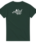 Minimalistisk illustration av en fågel på gren – grafisk t-shirt för fågelskådare