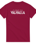 Nordisk mytologi citat i vitt tryck på vinröd t-shirt
