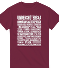 T-shirt med ordet Undersköterska och egenskaper som omtänksam, hjälpsam och lyhörd