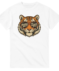 Retro illustration av tigerhuvud i solglasögon med texten mama tiger