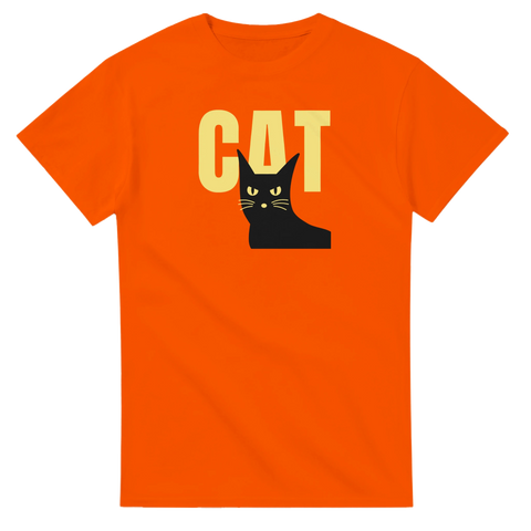 orange t-shirt Cat med grafiskt kattmotiv