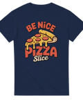 Grafisk illustration av en smältande pizzaslice i retro cartoonstil