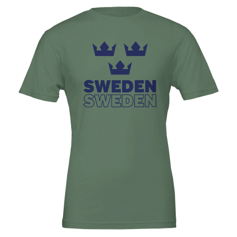 Svensk design tre kronor t-shirt Sverige souvenir presentidé