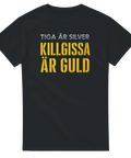 Självsäkert citat-tryck om att killgissa – grafisk t-shirt med gul text