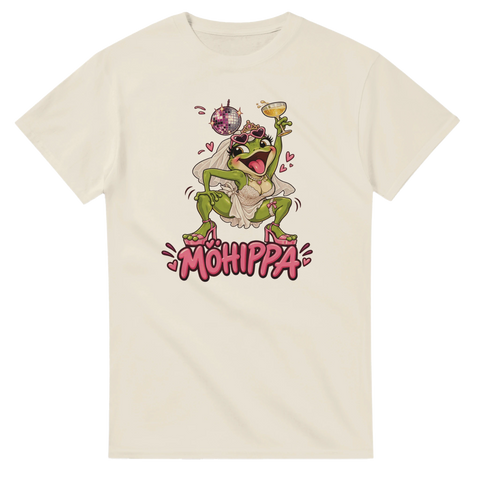 T-shirt med texten Möhippa och en festande groda i brudslöja