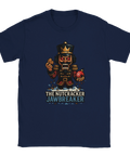 The Nutcracker t-shirt – rolig jultröja med mörkt julmotiv, marinblå