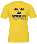 Sweden tre kronor t-shirt blågul färg svensk flagga motiv
