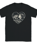 Casablanca "We'll always have Paris" tryck med Humphrey Bogart & Ingrid Bergman på svart t-shirt.