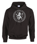 Emblem med lejon och texten Glenn – hoodie i klassisk supporterstil