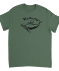 Absurd ordvits med en val bärandes på ett slott – grafisk t-shirt design