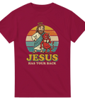 Klassisk cartoon-grafik med ironiskt budskap och retro-ränder – t-shirt