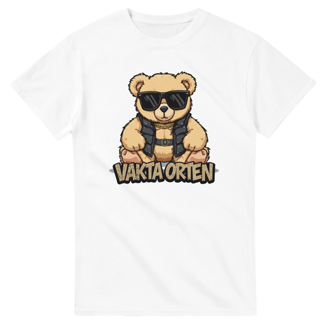 Sittande nallebjörn i hiphop-stil med graffiti-text – rolig t-shirt med attityd