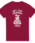 Kaxigt citat-tryck Hey You Dropped This med hjärnmotiv – rolig t-shirt