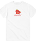 Vit t-shirt med hallontryck