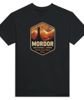 Retro park-poster illustration av Mount Doom och Barad-dûr – grafisk t-shirt