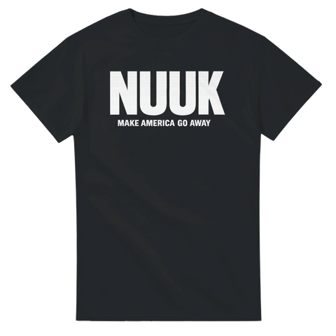 T-shirt NUUK i sort med minimalistisk politisk statement