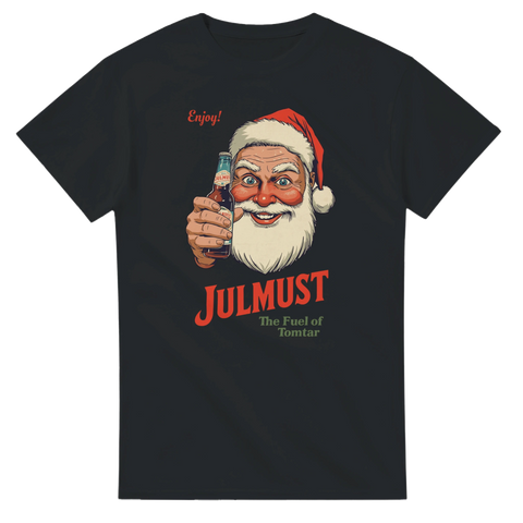 Enjoy Julmust t-shirt – rolig juldesign med tomte