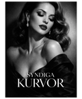 Syndiga kurvor – sensuell poster med kurvig silhuett, svartvit lyxig estetik och erotisk retrostil