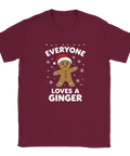 Jul-t-shirt med pepparkaksgubbe och texten Everyone Loves a Ginger