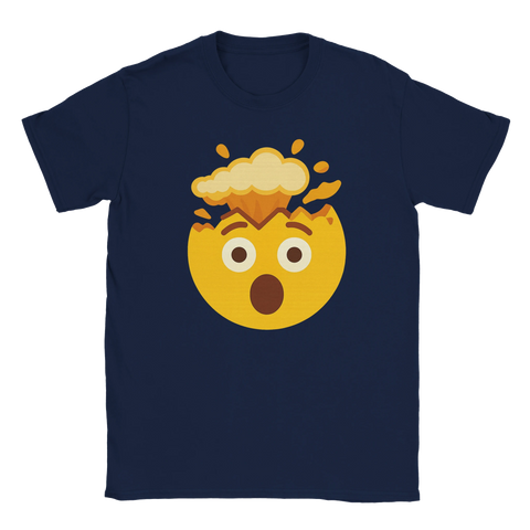 T-shirt med exploding head emoji – gul emoji med exploderande huvud