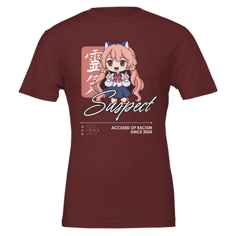 Suspekt textmotiv svart t-shirt premium herr