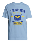 Blågult landslagsmotiv för ishockey – grafisk t-shirt Heja Sverige
