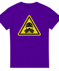 Sarkastiskt tryck med ikon för gasmask – lila t-shirt