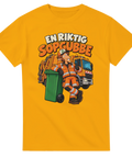 Grafiskt tryck av renhållningsarbetare i orange arbetskläder – orange t-shirt