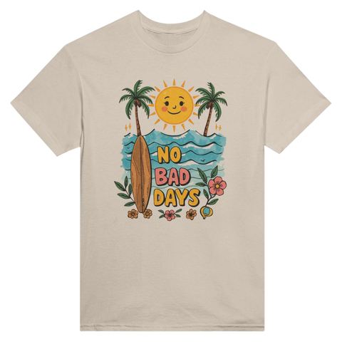 Vintage sommar-design med surfbräda och vågor – lekfull t-shirt