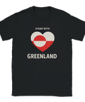 Svart t-shirt med grafiskt statement-tryck för Grönlands territoriella integritet